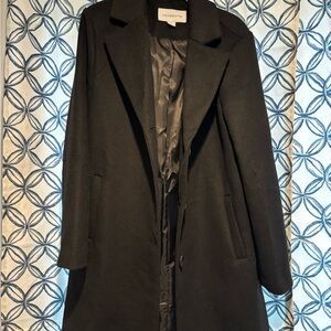 Liz Claiborne Women's Elegant Black Trench Coat